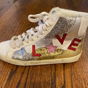 Saint Laurent Love Glitter sneakers